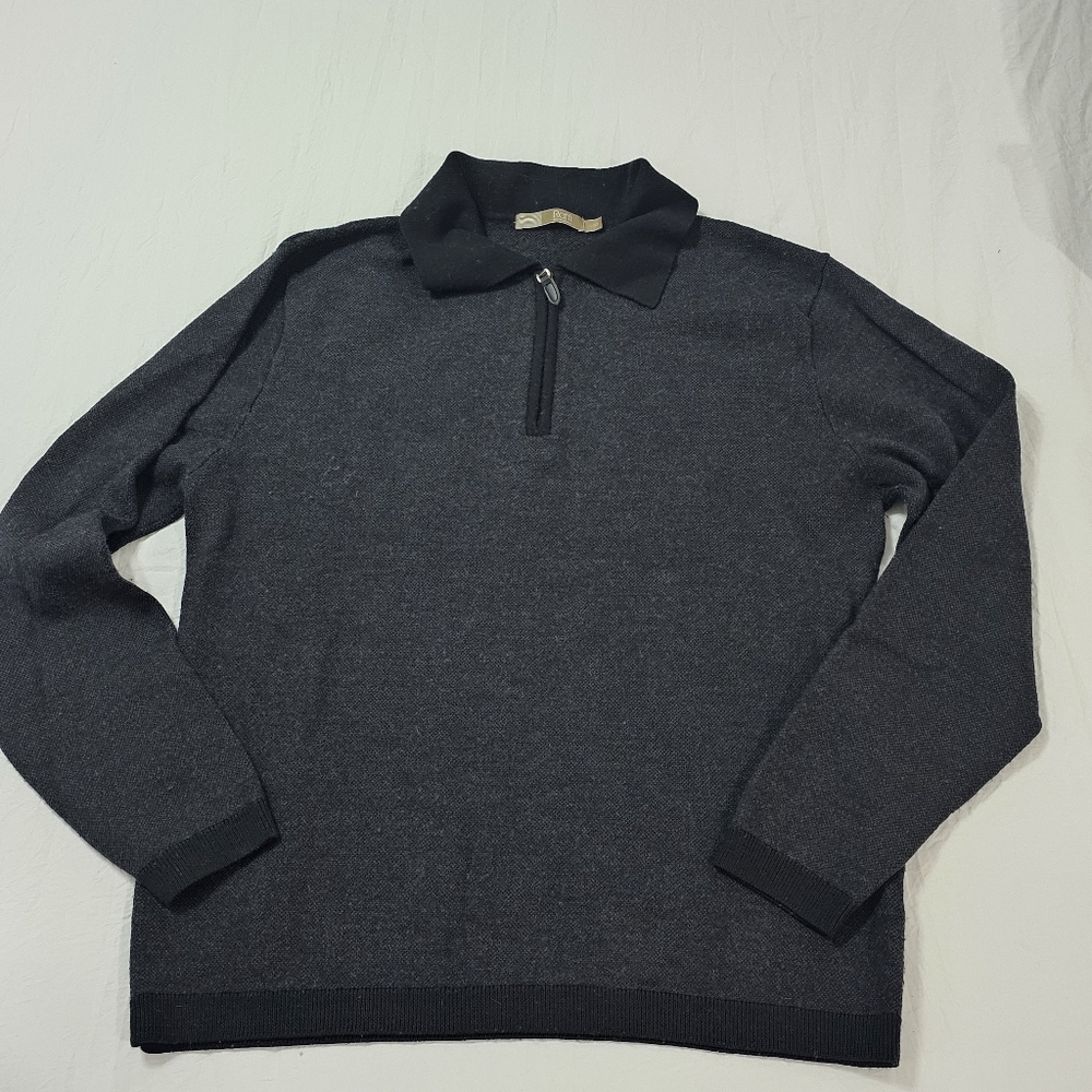 Raffi 100% Merino Wool Mens Sweater Size Large Black